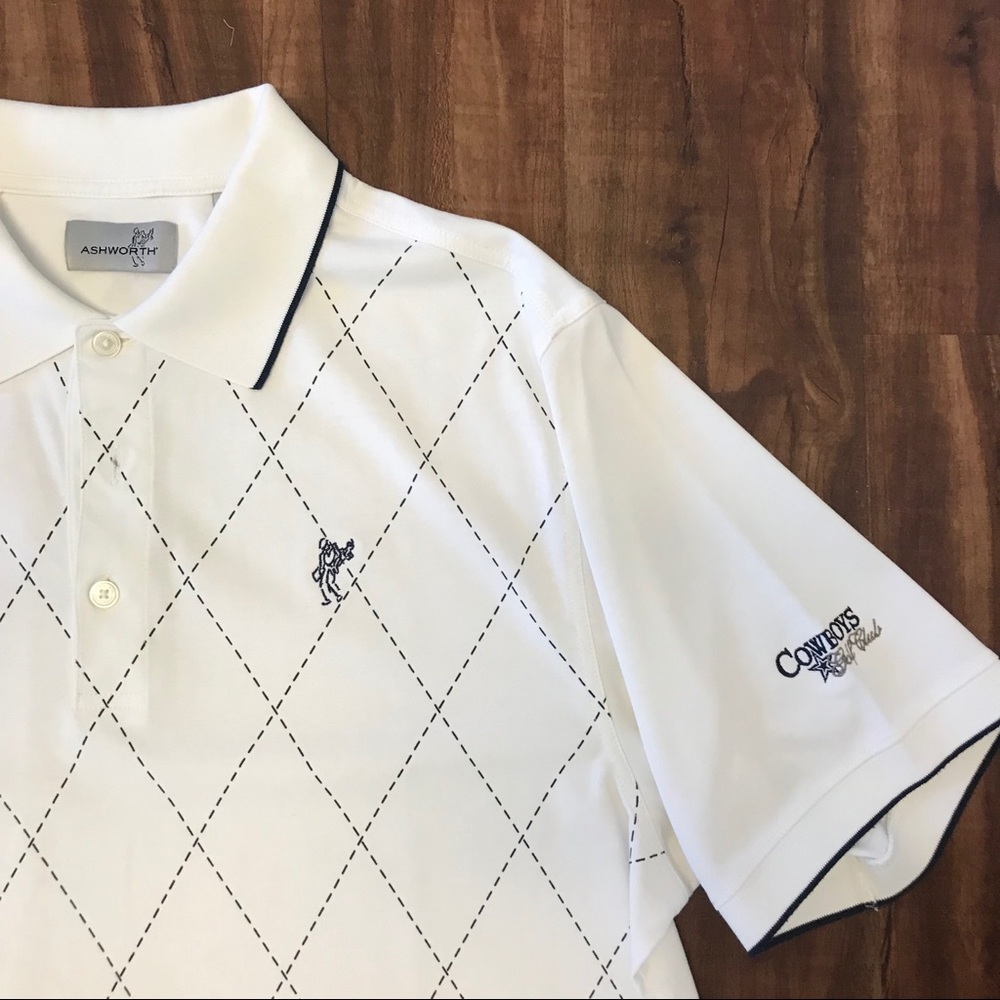 White Ashworth Dallas Cowboys Embroidered Polo
